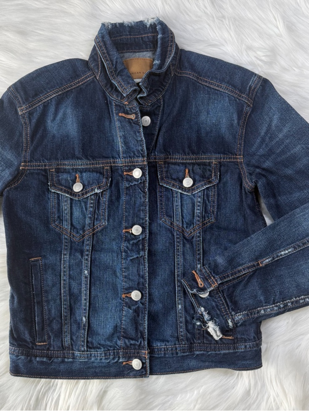 American Eagle Classic Distressed Denim Jacket